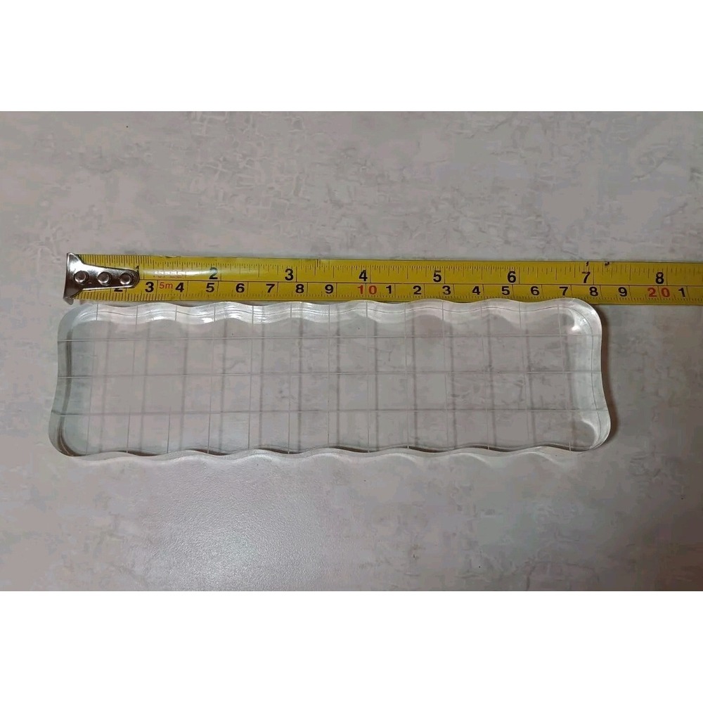 Ergonomic Long Rectangular Stamp Block Lines for Accuracy 7"x2"